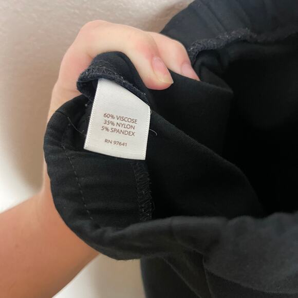 J. Jill Black Stretch Black Pant Size Petite Medium - Picture 6 of 7